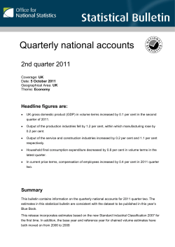 Quarterly National Accounts q2 2011