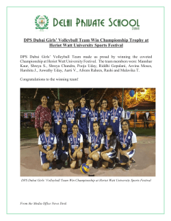 DPS Dubai Girls` Volleyball Team Win Championship Trophy at