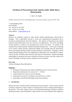 Attrition of Paracetamol and Aspirin under Bulk Shear Deformation