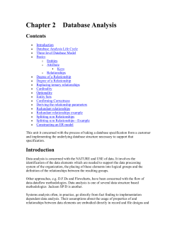 Chapter 2 Database Analysis