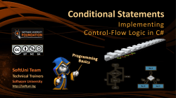 Conditional Statements
