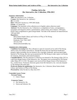 Her Interactive, Inc. Collection finding aid