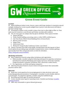 Green Event Guide - Sustainability at GW