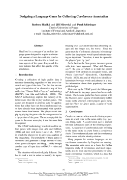 Designing a Language Game for Collecting Coreference Annotation