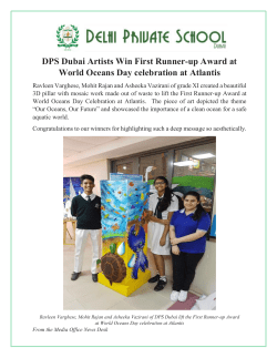DPS Dubai Artists Win First Runner