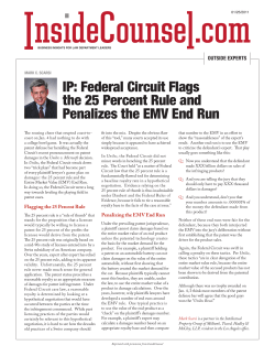 IP: Federal Circuit Flags the 25 Percent Rule and