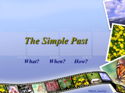 The Simple Past