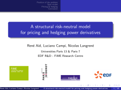 A structural risk-neutral model for pricing and - Labex MME-DII