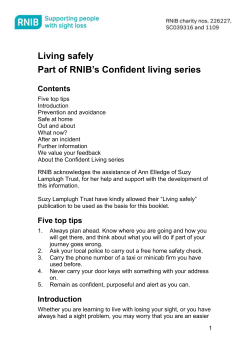 Part of RNIB`s Confident living series