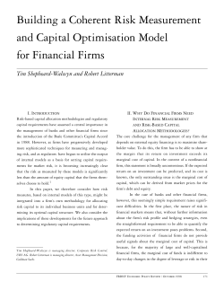 Building a Coherent Risk Measurement and Capital Optimisation