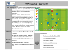 Maintaining possession to play forwards