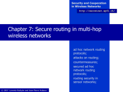 Chapter 7: Secure routing in multi-hop wireless networks