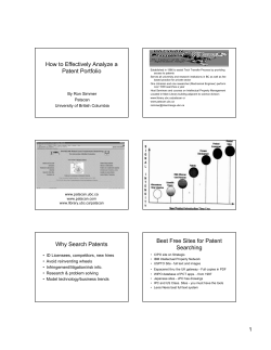 How to Effectively Analyze a Patent Portfolio Why Search