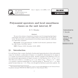 Polynomial operators and local smoothness classes on the unit