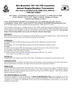 Sirs Branches 101-121-155 Livermore Annual Singles/Doubles
