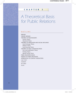 A Theoretical Basis for Public Relations
