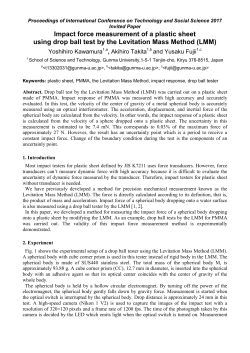 Impact force measurement of a plastic sheet using drop ball test by