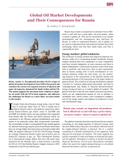 Global Oil Market Developments and Their Consequences for Russia