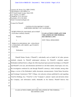 class action complaint