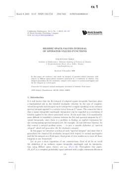Hilbert space-valued integral of operator