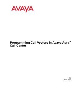 Programming Call Vectors in Avaya Aura Call