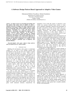 A Software Design Pattern Based Approach to Adaptive Video Games