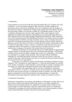 Visualising corpus linguistics - ucrel