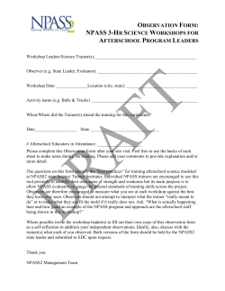 3-Hr Workshop Observation Form