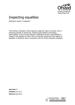 Inspecting equalities briefing - Digital Education Resource Archive