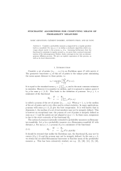 Stochastic algorithms for computing means of probability measures.