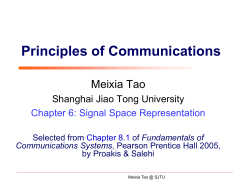 Signal space representation