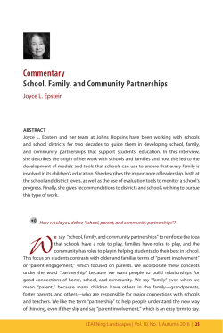 School, Family, and Community Partnerships