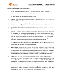 SOCCER VOLLEYBALL &ndash; 2015 EDITION