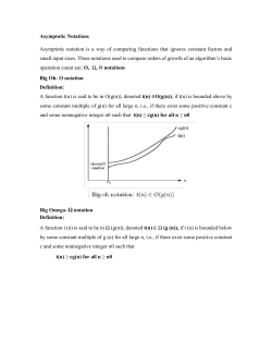 Asymptotic Notations