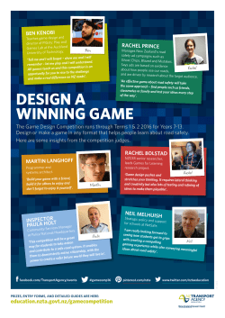 DESIGN A WINNING GAME - NZTA Education Portal