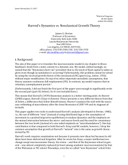 Harrod`s Dynamics vs. Neoclassical Growth Theory