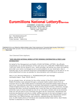 Euromillions National Lottery