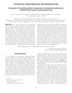 Evaluation of the diving reflex in response to nonterminal