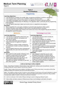 Computing planning year 6 term 1