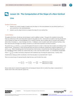 Grade 8 Mathematics Module 4, Topic C, Lesson 16