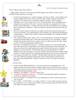 October 16th Newsletter - Catholic School, St. Margaret Mary School