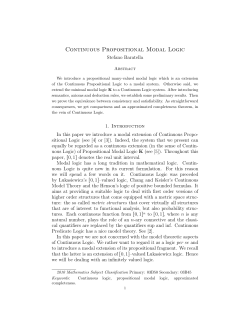 Continuous Propositional Modal Logic - Universit&agrave; di Trento