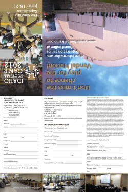 Don`t miss the chance to play for the Vandal Nation!