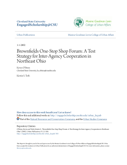 A Test Strategy for Inter-Agency Cooperation in Northeast Ohio