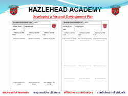 Making a development plan - Hazlehead Physical Education wiki