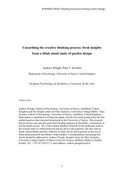 fresh insights from a think aloud study of garden design