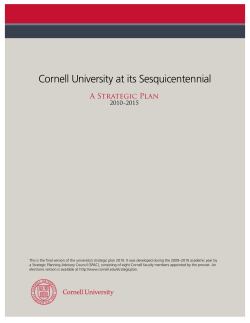 Strategic Plan - Cornell University