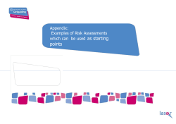 Examples of Risk - Girlguiding LaSER