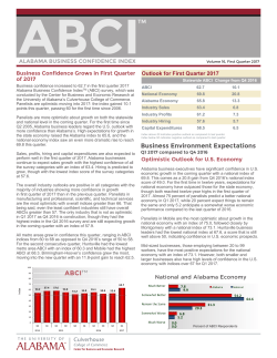 1st Quarter 2017 - Center for Business and Economic Research
