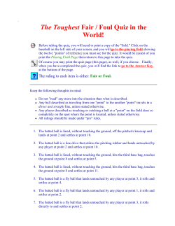 Fair - Foul Quiz